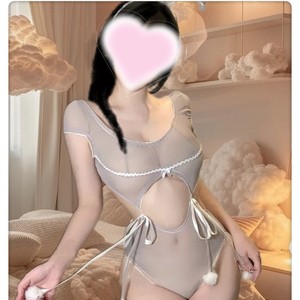 Golden Shuttle Fun Lingerie <b>Bunny</b> Girl Bodysuit Mesh Fabric See Through Women's <b>Costume</b> 015 - Product Image 2