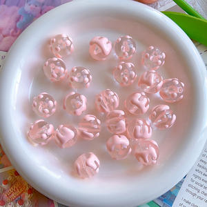 New Transparent Color Hand-painted Beads DIY Mobile <b>Phone</b> Chain Beaded Cute Summer <b>Small</b> Fresh Acrylic Beads - Product Image 6