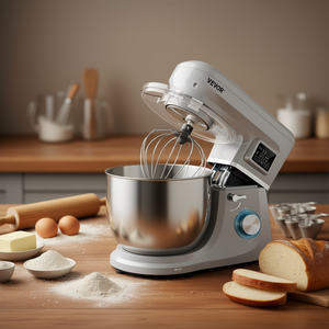 Batidora de Pedestal Vevor de 7.4 Qt con Tazón de Acero Inoxidable, 6 Velocidades, Pantalla LCD y Diseño de Cabezal Inclinable - Product Image 2