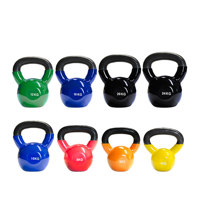 Kettlebell de Hierro Fundido Recubierto de Vinilo, Kettlebell de Neopreno Colorido al por Mayor con Logotipo Personalizado para Entrenamiento en Gimnasio y en Casa