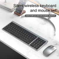 Özel 99 Tuşlu Kablosuz İnce Klavye ve Mouse Seti, Bilgisayar ve iPad için Ergonomik Klavye ve Mouse Kombinasyonu