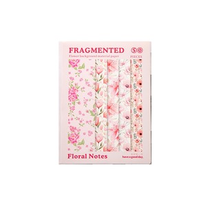 50pcs/pack Loose Leaf Floral Notes Memo <b>Pads</b> 50 Pieces Colorful Flower Background Material <b>Paper</b> for DIY Collage - Product Image 1