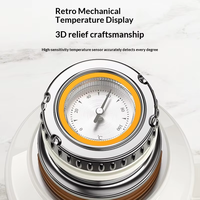 Thermos à vide pour infuser le thé avec système mécanique, style vintage, affichage intelligent de la température, acier inoxydable 316
