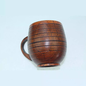 Tasse en bois de style japonais, avec poignée en bois de jujube massif, design oriental, style simple, pour boisson, idéale pour offrir en cadeau. - Product Image 4
