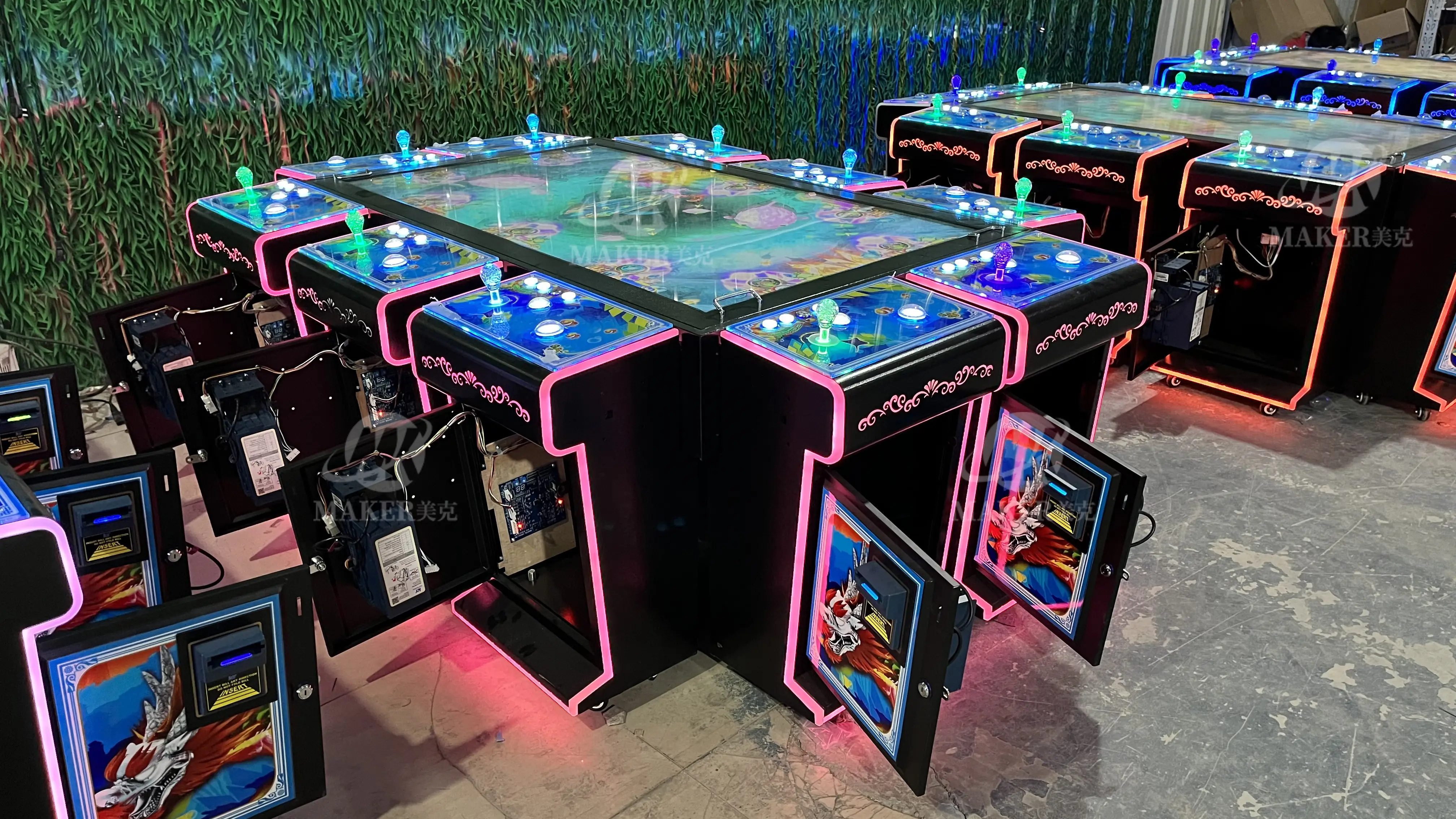 Hot Sale High Quality 65 Inch 10 Players Coin Operated Skill Fish Game Cabinet Machine