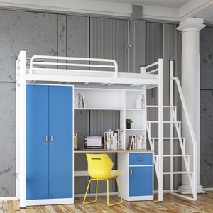 Nguồn Nhà Sản Xuất Đôi Trong Đầy Đủ Giường Tầng Sắt Thép Vua Giường Khung Giường Tầng Cho Người Lớn Với Cầu Thang - Product Image 6