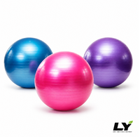 Ballon de yoga anti-éclatement épaissi 45-85 cm, ballon d'exercice et de stabilité avec pompe, 12 couleurs, pour fitness, yoga, accouchement et équilibre