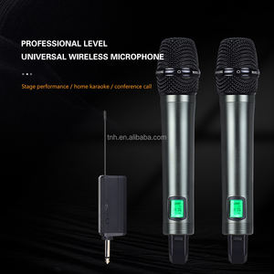 TNH UM-G3 microfono Wireless interamente in metallo uno a due UHF riduzione del rumore FM scheda audio per intrattenimento familiare - Product Image 3