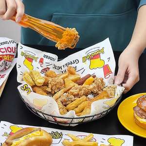 Custom Logo <b>Eco</b>-<b>Friendly</b> Disposable Fried Chicken Fast Food Takeout Oil & Grease Proof Hamburger Packing <b>Wrapping</b> <b>Paper</b> - Product Image 2