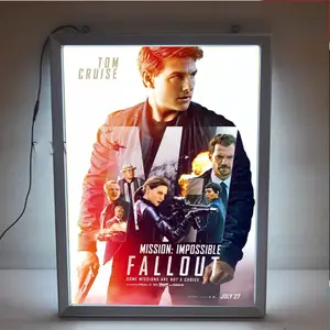 Led slim snap frame light box advertising materials light box menu board aluminum frame light box