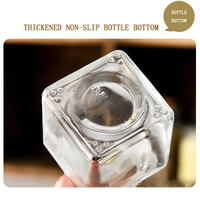 Pot en verre carré transparent de 50 ml, récipient alimentaire avec couvercle en liège pour biscuits, salades, gelées et gâteaux