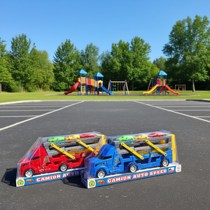 Camión de Juguete de Plástico con 3 Mini Autos, 37 cm, Vehículo de Juguete con Fricción para Niños de 3 Años en Adelante - Product Image 3