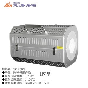 Four tubulaire à alumine de cendres Arf3-400-Kc 1200°C, équipement de chauffage de laboratoire à trois zones - Product Image 1