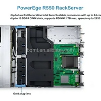 Serveur rack Dell PowerEdge R550 2U neuf avec deux processeurs Intel Xeon Scalable, mémoire DDR4 et disques SSD R650 R760 en stock