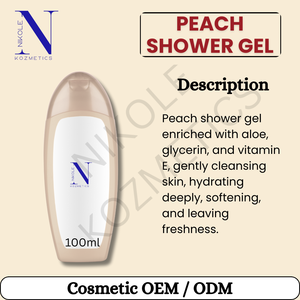 Gel Douche Pêche Doux Nettoyant Corporel Quotidien Parfum Fruité Rafraîchissant Hydratant Soin de la Peau Peau Douce Lisse et Éclatante - Product Image 6