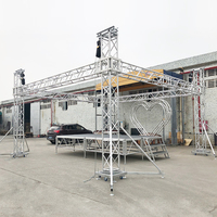 Trusses d'éclairage en aluminium Dragonstage pour DJ, conception de truss sur scène, affichage - Noir/Argent, certifié TUV ISO9001, léger