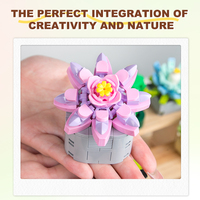 Zhiqu unisexe bricolage Construction jouet Kit en plastique succulentes bonsaï orchidée fleur Bouquet décoration voitures électronique inspiré