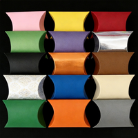 Boîte en papier élastique recyclable personnalisée en forme de coussin avec logo en relief imprimé - Boîte cadeau créative pour les fêtes