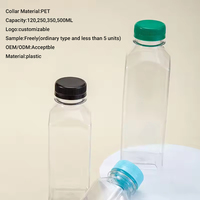 Bouteille de boisson en plastique personnalisable ODM de 250 ml, transparente, biodégradable, avec bouchon sécurisé, bouteilles de jus en PET