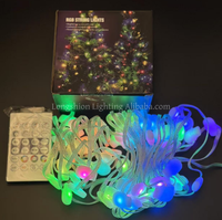 Guirlande lumineuse LED intelligente multicolore RGB, contrôlée par application, alimentée par USB, pour la décoration d'ambiance de Noël et de la maison