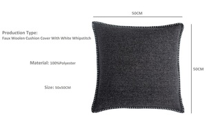 Coussin personnalisé grande taille, coussin de soutien lombaire doux, housses décoratives pour la maison, coussin tendance avec surpiqûres blanches - Product Image 2
