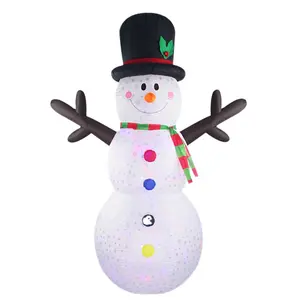 Надувной Рождественский Снеговик 6 футов, светодиодный светильник для украшения двора