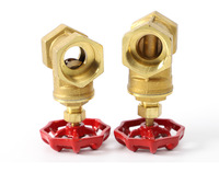 Vanne à opercule filetée en laiton, Vanne à manivelle rouge Wanlian 1/2" 3/4" 1", Haute température haute pression pour pipeline d'eau industriel