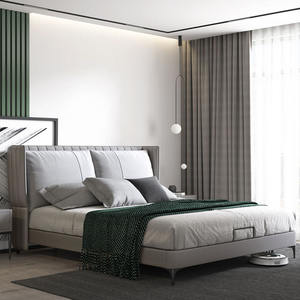 Foshan — cadre de <span class=keywords><strong>lit</strong></span> blanc, tissu double, taille super king, fabriqué en chine, bas, vente en gros - Product Image 2