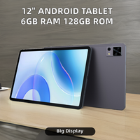 Tablet Android de 12 Pulgadas, Octa Core, 6GB RAM, 128GB ROM, Batería de 8000mAh, Red 4G, Tarjeta SIM 3G, para Negocios y Juegos