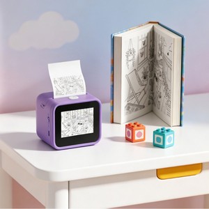 Cámara de impresión instantánea con IA Phomemo Kids, pantalla de 2.8 pulgadas, impresora térmica incorporada, color azul y rojo para niños - Product Image 6