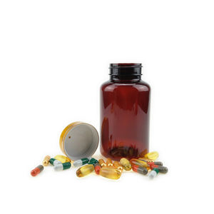 Botella Redonda de Plástico PET/HDPE para Almacenamiento de Píldoras, Cápsulas y Tabletas Farmacéuticas, con Tapa a Prueba de Niños, Servicio OEM con Logotipo Personalizado - Product Image 1