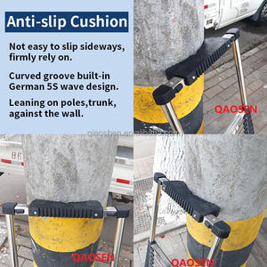 <span class=keywords><strong>Escalera</strong></span> Telescópica Individual <span class=keywords><strong>de</strong></span> <span class=keywords><strong>Acero</strong></span> <span class=keywords><strong>Inoxidable</strong></span> <span class=keywords><strong>de</strong></span> 30 cm, con Cojín Antideslizante, Certificado EN131, Portátil, Industrial, <span class=keywords><strong>para</strong></span> Exteriores - Product Image 6