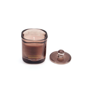 Vela de soja con tarro de vidrio marrón con tapa-Aroma de cigarro cubano rico, fragancia de lujo para el hogar, pedido a granel - Product Image 2