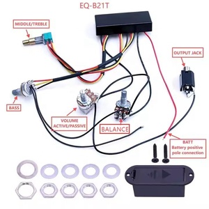 Pickup Attivo per Basso con EQ a 3 Bande, Circuito e Cablaggio Preamp per Chitarra Basso - Vendita all'Ingrosso - Product Image 6
