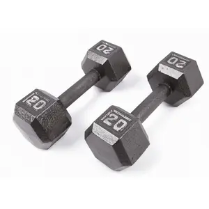 5lb 10lb 15lb 20lb 25lb 30lb Weightlifting halter kas eğitimi fabrika verilen pişirme boya altıgen sabit dambıl