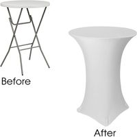 Marché personnalisé Produit populaire Design blanc extensible Couverture de table pour hôtel