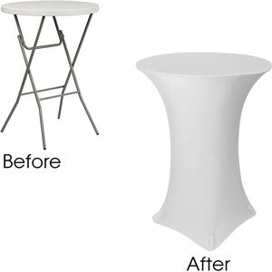Cubierta de mesa blanca elástica de diseño popular del producto caliente del mercado personalizado para hotel - Product Image 2