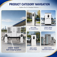 Station de recharge rapide pour véhicules électriques 60-160 kW CC, certifiée CE TUV EMC, sur pied, double connecteur, OCPP, 4G, WiFi, LAN, CCS1, CCS2, GB/T, EVSE commercial
