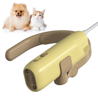 Sèche-cheveux pour animaux de compagnie haute vitesse 1300W, 105000 tr/min, mains libres, à fixer autour du cou, pour toilettage de chiens et chats, pour salon