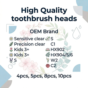 Custom Logo OEM High-End Electric <b>Toothbrush</b> <b>Heads</b> Medium Bristle Nylon for Hotel & Outdoor Use-Retailers Brush <b>Heads</b> - Product Image 1