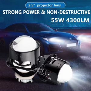 S.t Sunny Bi <span class=keywords><strong>LED</strong></span> H4/<span class=keywords><strong>H7</strong></span> 9005/9006 2.5" 12V 4300 Lumen <span class=keywords><strong>55W</strong></span> 3000K/6000K Abbaglianti/Anabbaglianti Universali per Auto, Kit di Aggiornamento Fari - Product Image 2