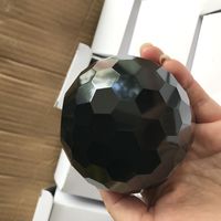Diamantförmige Facettierte Hohle Schwarze Kristallglaskugel für Heim-Landschaftsdekoration Hochreflektierende Discokugel für Party- und Clubdekoration