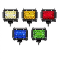 Barre lumineuse de travail LED 4 pouces 60W à trois lentilles, lampe de conduite tout-terrain pour SUV, camion, moto