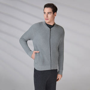 Suéter Cárdigan Personalizado con Logotipo, Transpirable, de Algodón Puro, con Cierre, Manga Larga, para Hombre, Otoño-Invierno - Product Image 6