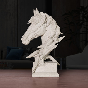 Fabrika toptan büyük 3D poli reçine özel renk sanat heykel el sanatları heykelcik ev dekor at heykeli