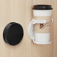 Étagère de rangement murale pliable sans perçage pour tasses et mugs à café, idéale pour les portes d'armoires de bureau et l'utilisation à la maison et en dortoir