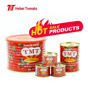 Factory Easy Open Tomato Paste in Drum Brix 28-30 Tin 70g 210g 400g 800g canned tomato paste from factory first-hand