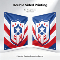 Maßgefertigte Werbefahne 3*5FT Doppelseitig Polyester Outdoor-Werbebanner Länderflaggen für Messen Sportveranstaltungen