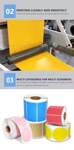 Trung Quốc Nhà sản xuất cung cấp nhiệt Jumbo cuộn nhãn nhiệt với đục dòng đầy đủ màu sắc in ấn mã vạch nhãn vận chuyển - Product Image 4