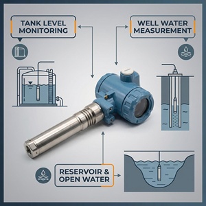 Industrieller Wasserstandsensor für <span class=keywords><strong>Tank</strong></span>-/Brunnenpegelmessung - Product Image 6